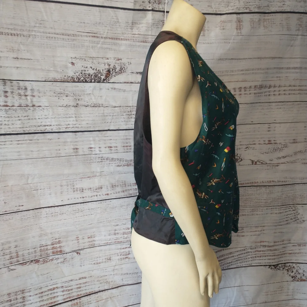 Vest for men vintage 1995. 100%Silk